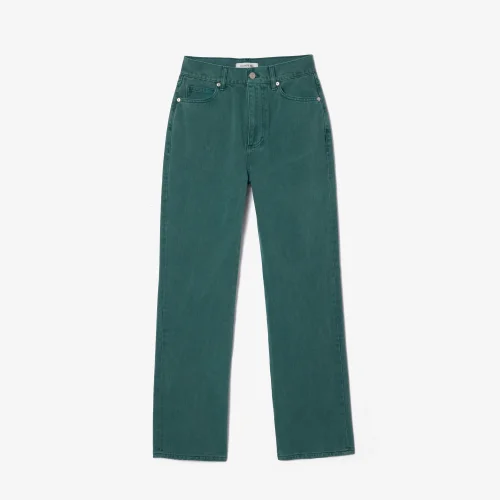 Quần Chino Lacoste Nữ Chất Liệu Cotton Ống Côn