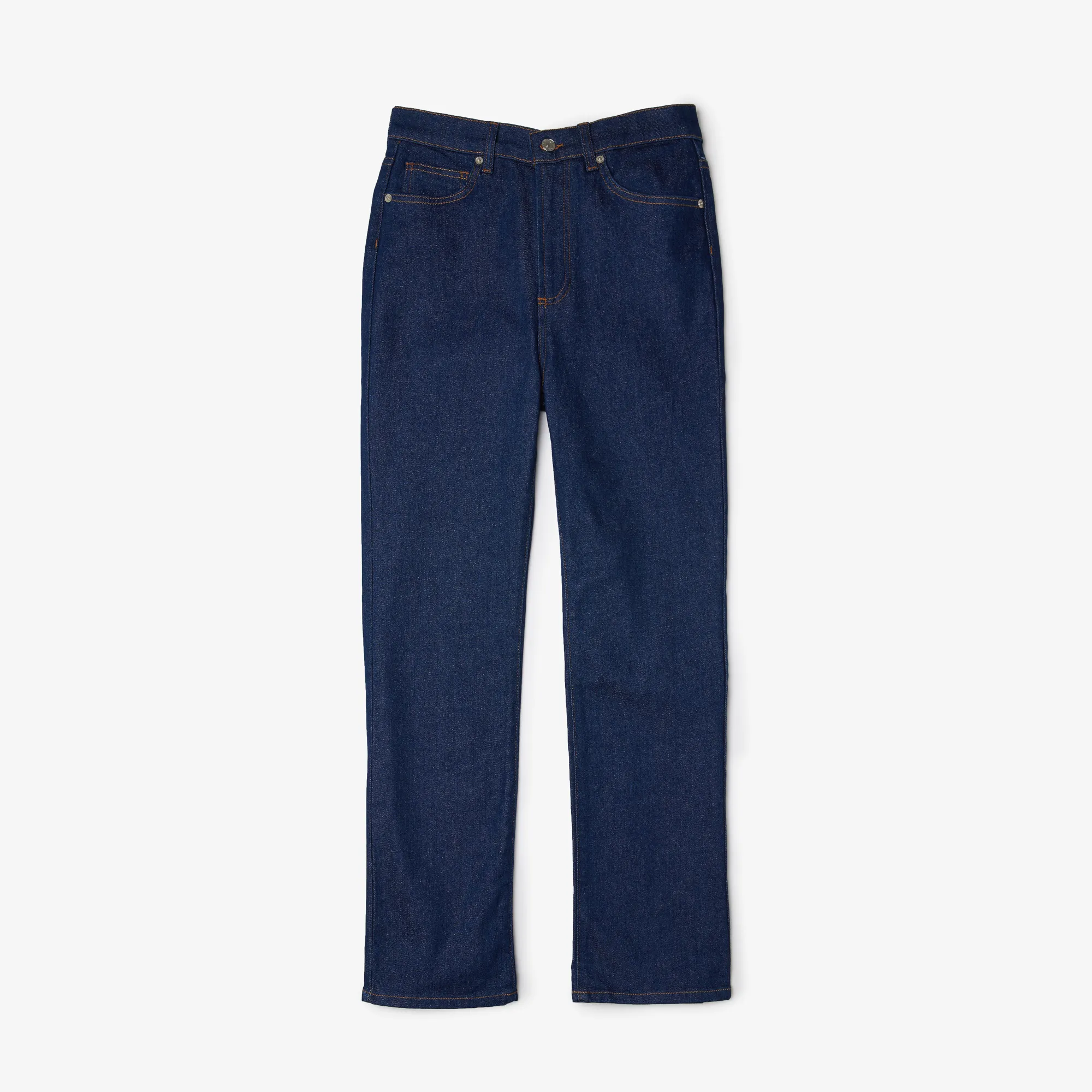 Straight Leg Eco-Dyed Cotton Denim Jeans