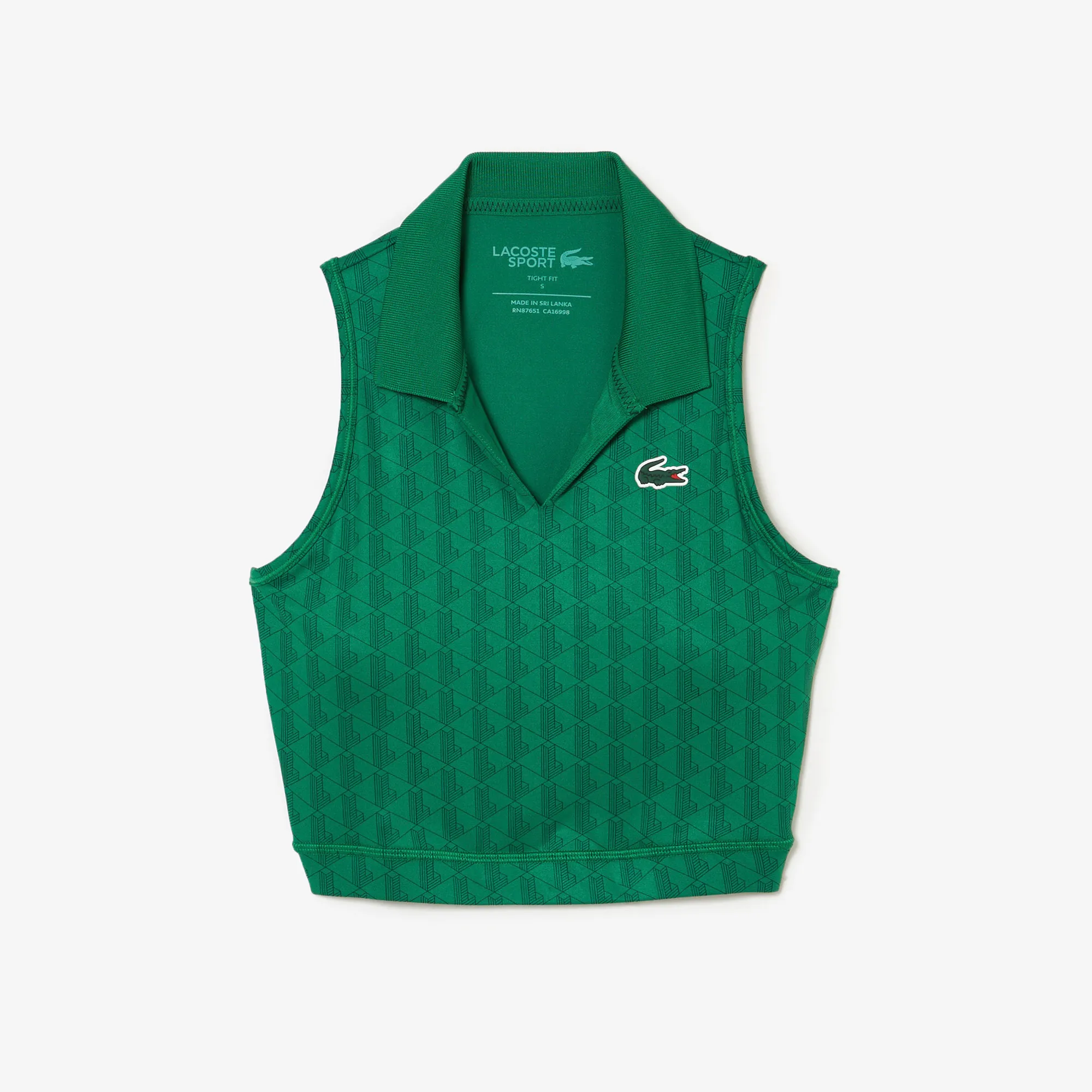 Áo Bra Thể Thao Lacoste Nữ Chất Liệu Polyester Tái Chế Hoạ Tiết Color Block