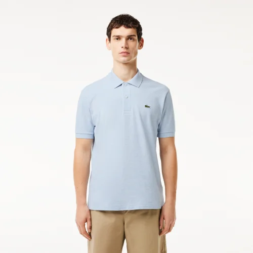 Original L.12.12 Heathered Petit Piqué Cotton Polo Shirt - Blue • IXA