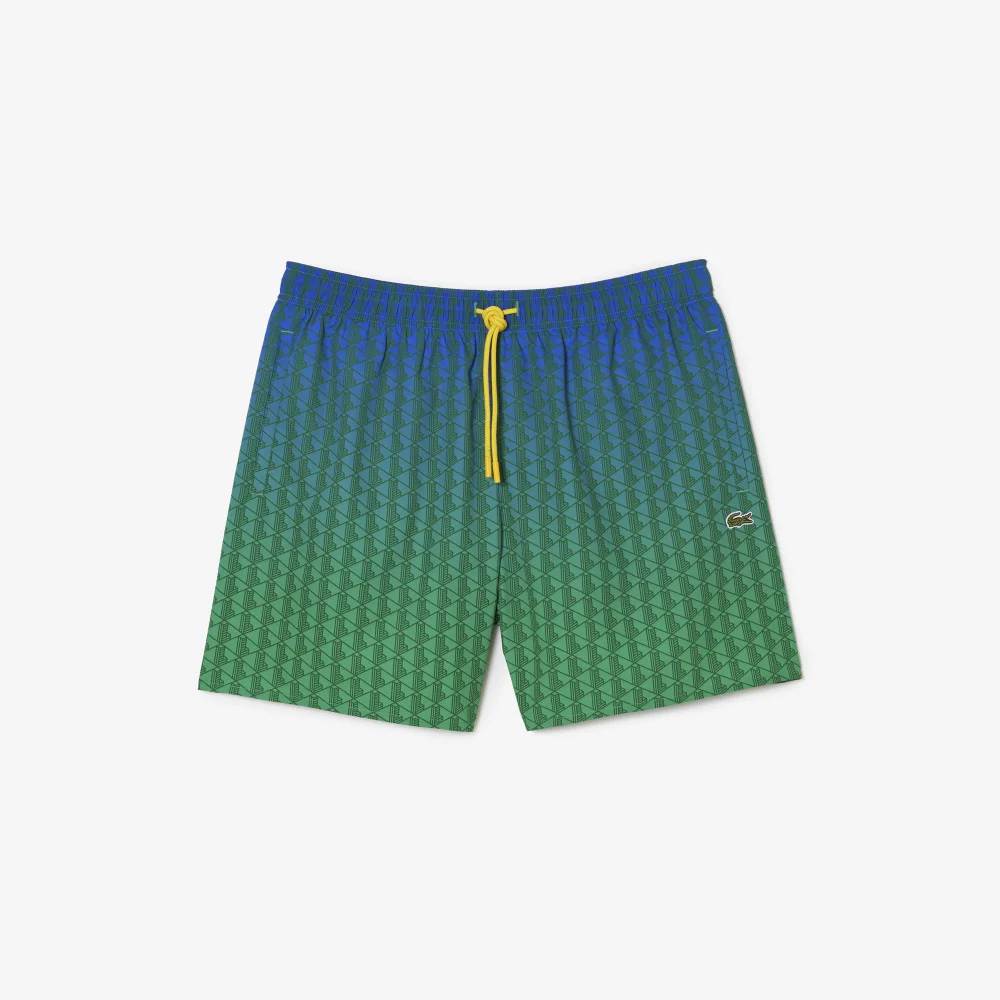 Quần Bơi Lacoste Nam Họa Tiết Monogram Hiệu Ứng Ombré - Xanh • QIY