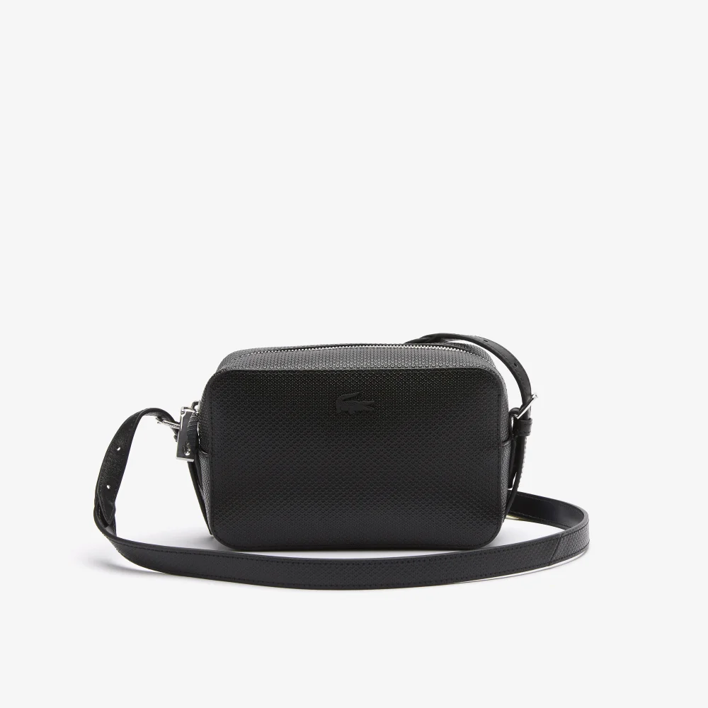 Unisex Chantaco Piqué Leather Small Shoulder Bag - Black • 000