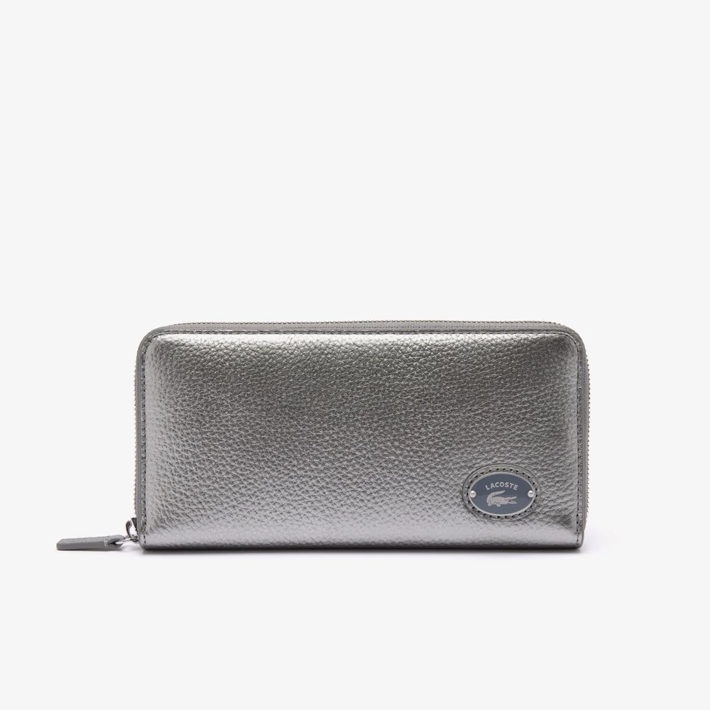 Women's Lacoste Metal Plate Zip Wallet