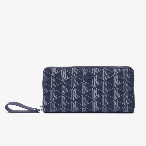 Women’s Lacoste Monogram Print Zip Wallet