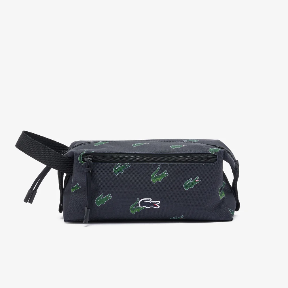 Túi Đựng Đồ Cá Nhân Lacoste Unisex Chất Liệu Canvas Phủ PVC Họa Tiết In