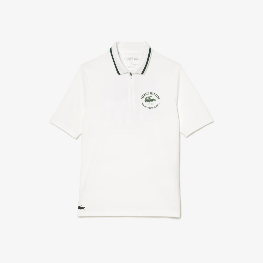 Zip Neck Ripstop Piqué Golf Polo Shirt