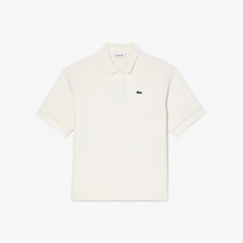 Double Sided Cotton Piqué Oversized Polo Shirt