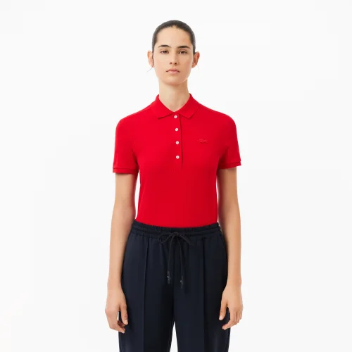 Áo Polo Lacoste Nữ Ôm Dáng Chất Liệu Cotton Piqué Co Giãn