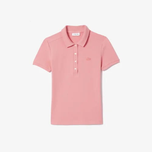 Áo Polo Lacoste Nữ Dáng Ôm Chất Liệu Jacquard Họa Tiết Monogram