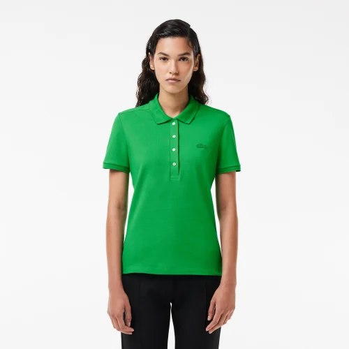 Áo Polo Lacoste Nữ Ôm Dáng Chất Liệu Cotton Piqué Co Giãn