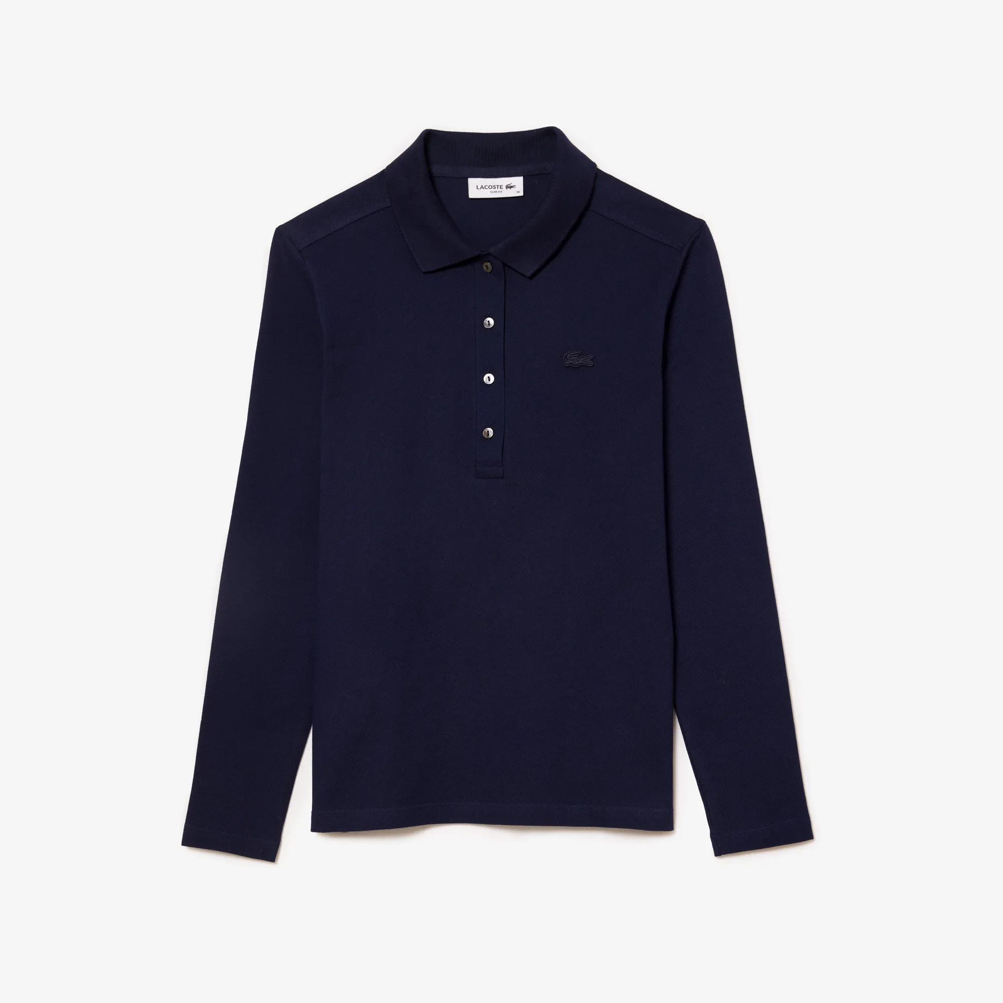 Women’s Slim fit Stretch Piqué Lacoste Polo Shirt - Navy Blue • 166