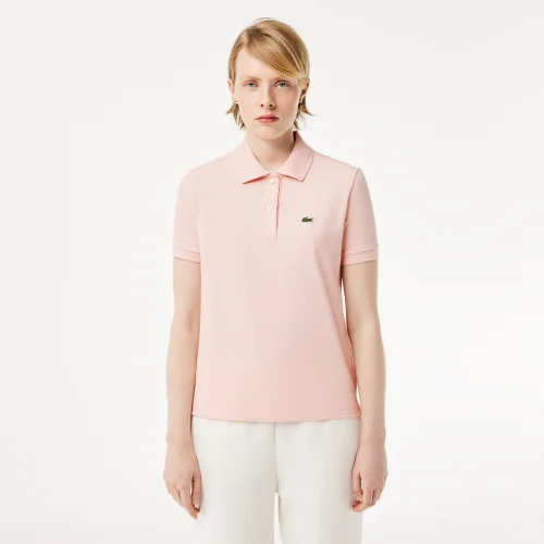 Women's Lacoste Regular Fit Soft Cotton Petit Piqué Polo Shirt - Light Pink • ADY