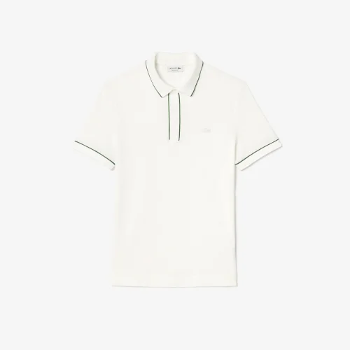 Contrast Collar and Cuff Stretch Polo Shirt