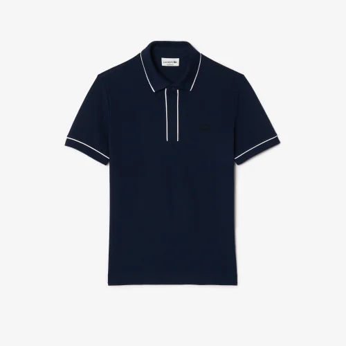 Regular Fit Stretch Piqué Colourblock Polo Shirt