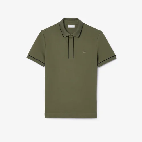 Cotton Piqué Polo Shirt with Quilted Badge