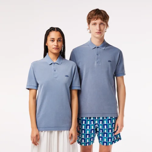 Áo Polo Lacoste Unisex Dáng Cổ Điển Chất Liệu Cotton Piqué - Xanh • IVW