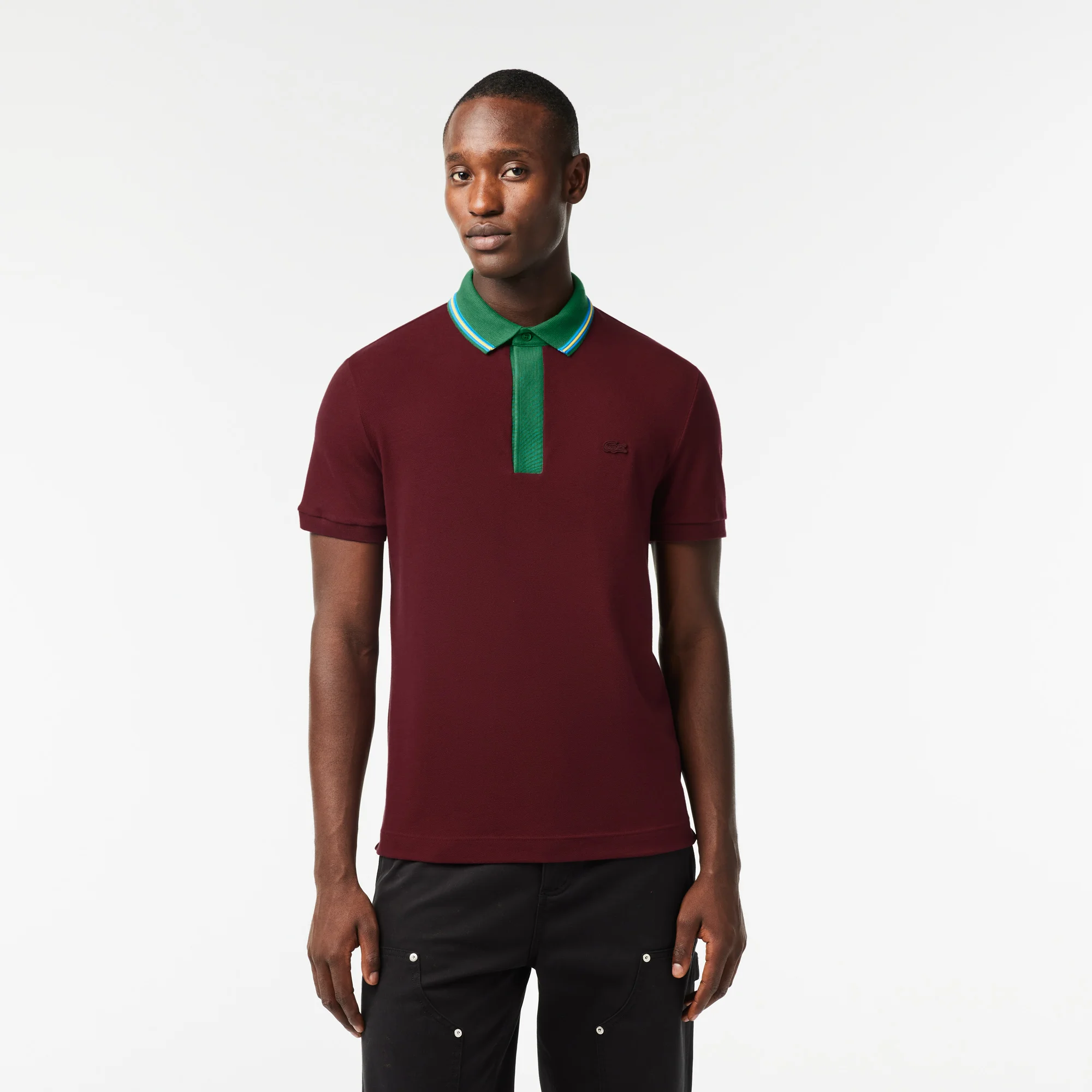 Smart Paris Contrast Collar Piqué Polo Shirt