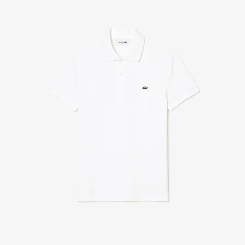 Slim Fit Stretch Piqué Polo Shirt - White • 001