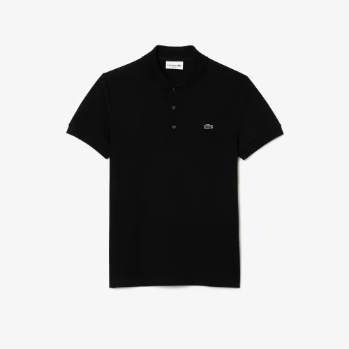 Slim Fit Stretch Piqué Polo Shirt - Black • 031
