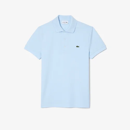 Slim Fit Stretch Piqué Polo Shirt - Light Blue • T01