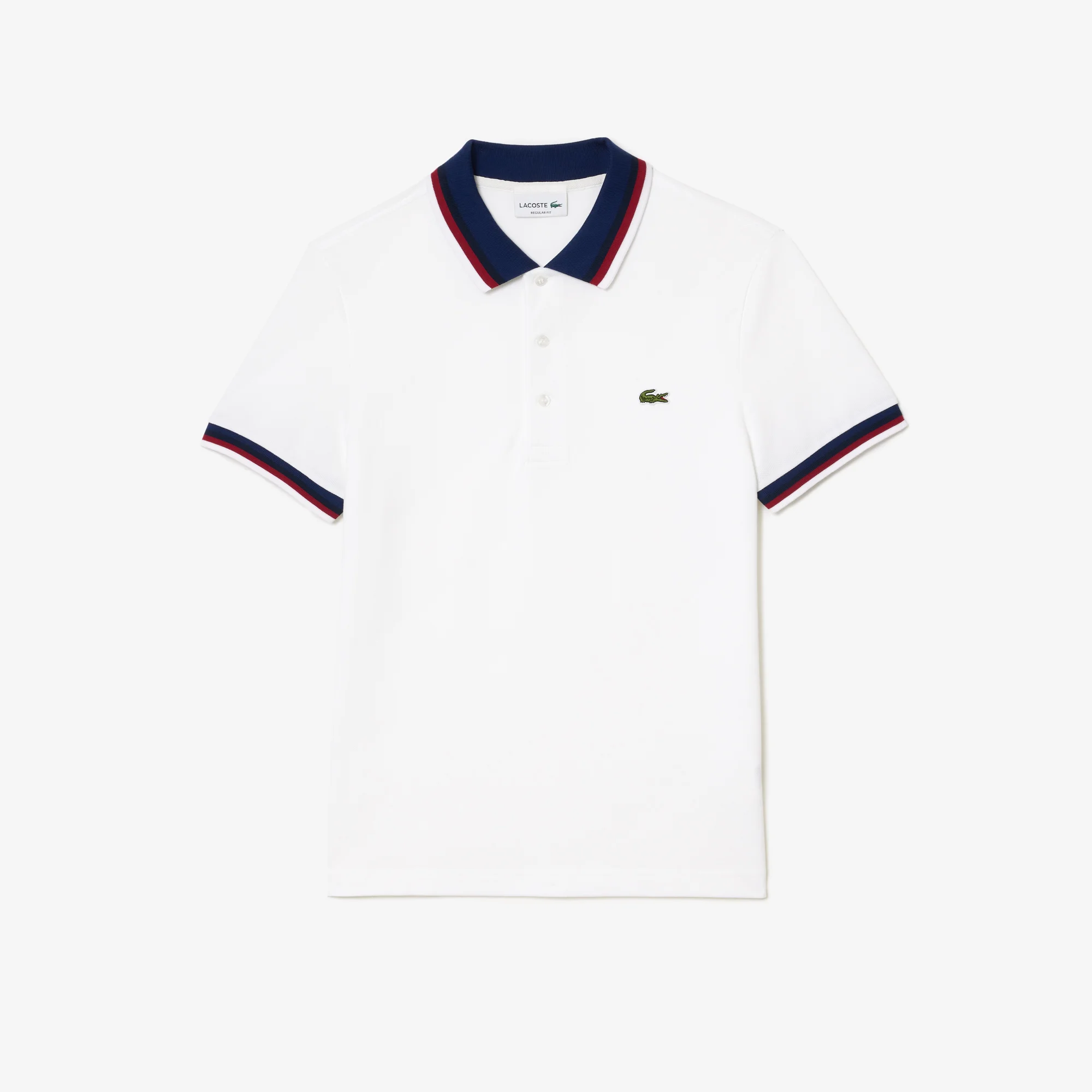 Áo Polo Lacoste Nam Co Giãn Cổ Áo Và Cổ Tay Áo Phối Màu