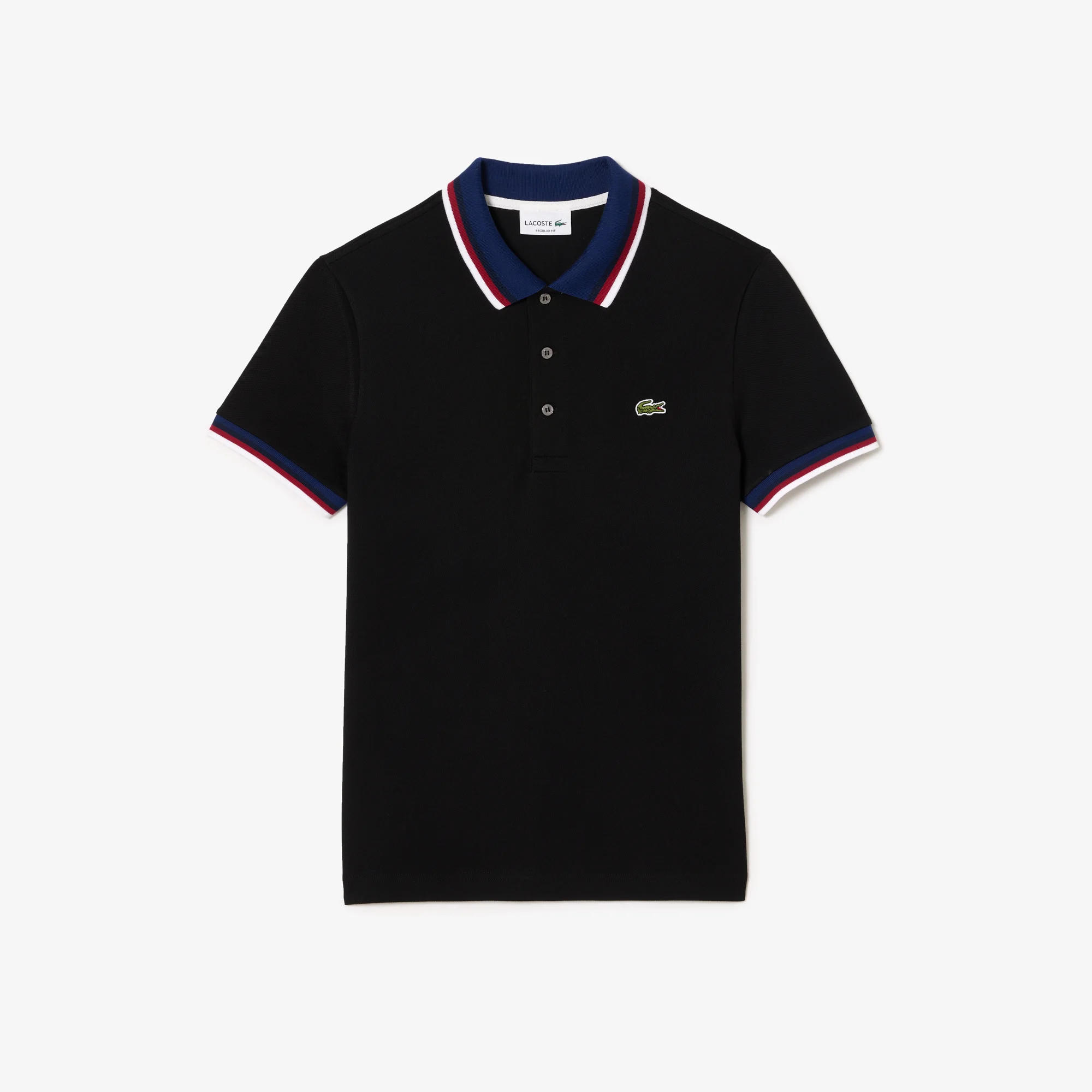 Áo Polo Lacoste Nam Co Giãn Cổ Áo Và Cổ Tay Áo Phối Màu