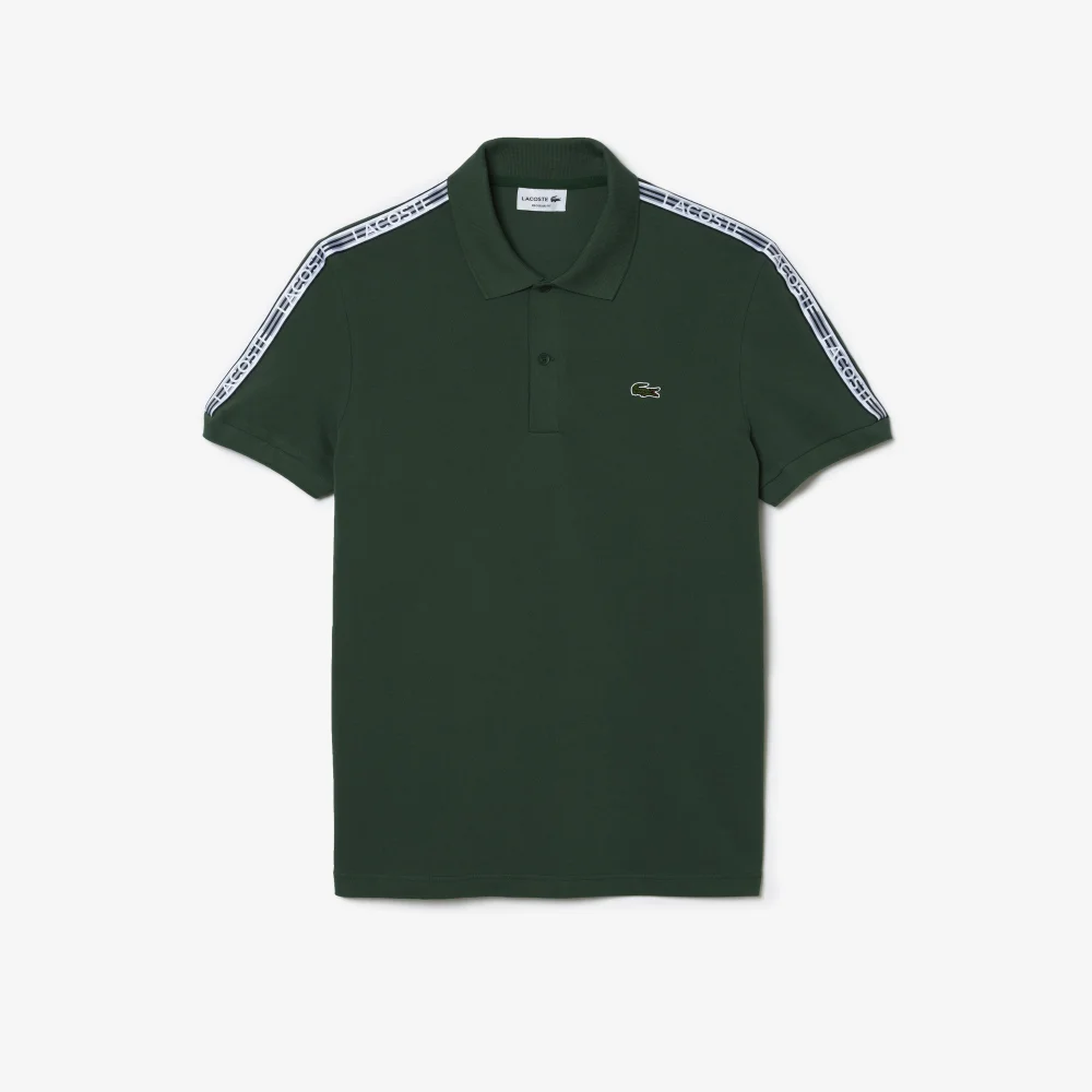 Lacoste Logo Stripe Stretch Polo Shirt