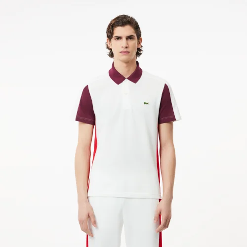 Áo Polo Lacoste Nam Dáng Suông Họa Tiết Colour Block