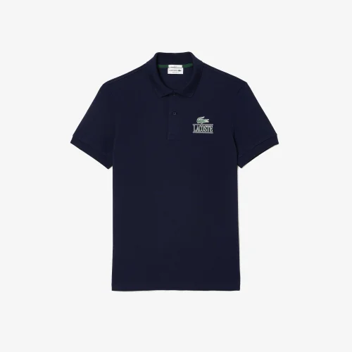 Áo Polo Lacoste Signature Nam Dáng Suông Họa Tiết In
