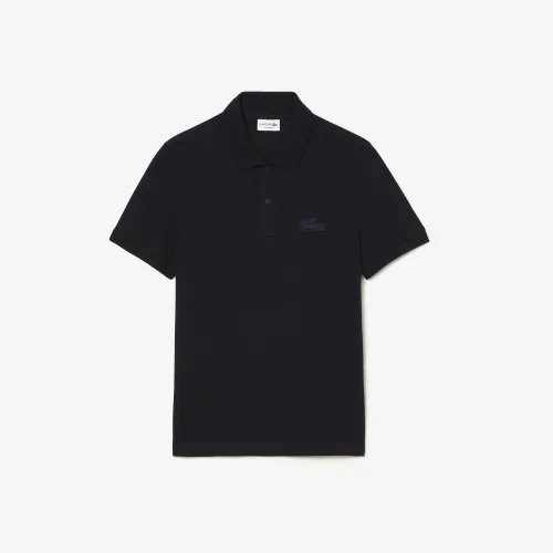 Cotton Piqué Polo Shirt with Quilted Badge