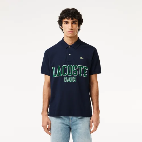 Áo Khoác Bomber Lacoste Nữ Logo Oversize Mặt Sau Chất Liệu Nylon