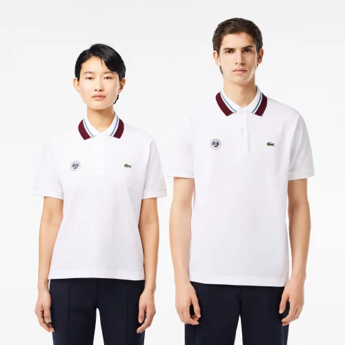 Áo Polo Thể Thao Lacoste Unisex Roland Garros - Trắng • 001