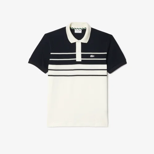 French Made Original L.12.12 Striped Polo Shirt