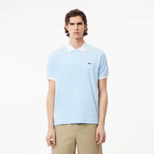 Original L.12.12 Striped Cotton Polo Shirt - Blue • F6Z