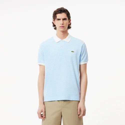 Áo Polo Lacoste Nam Original L.12.12  Sọc Chất Liệu Cotton - Xanh • F6Z