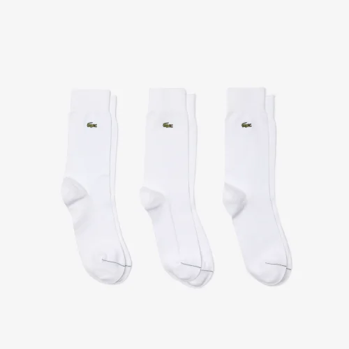 Unisex High-Cut Cotton Piqué Socks Three-Pack