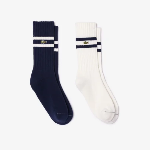 Bộ 2 Đôi Tất Thể Thao Lacoste Nam Cổ Thấp Chất Liệu Cotton