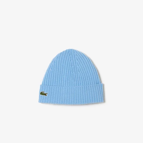 Unisex Lacoste Ribbed Wool Beanie