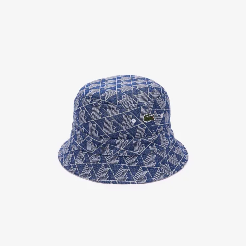 Mũ Xô Lacoste Unisex Hai Mặt Hoạ Tiết Monogram Chất Liệu Jacquard