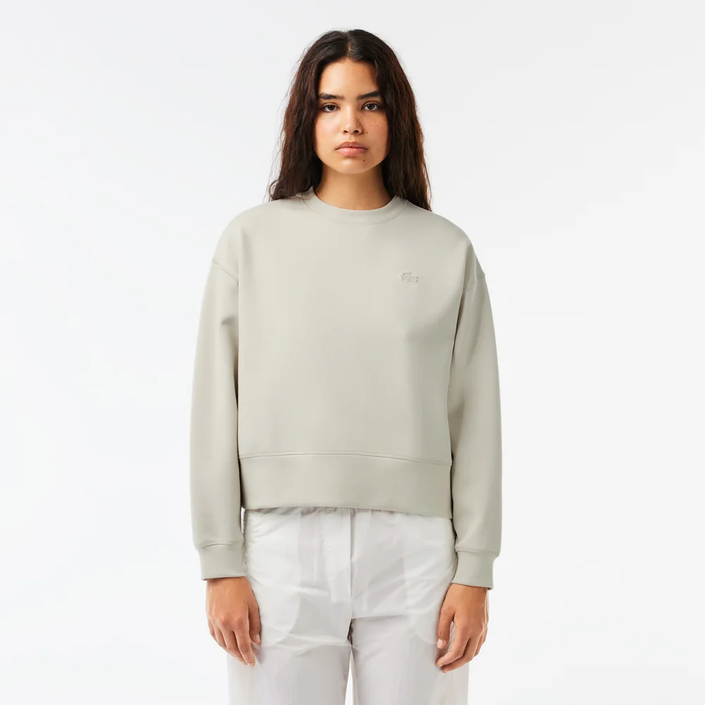 Printed Cotton Piqué Zipped Sweatshirt