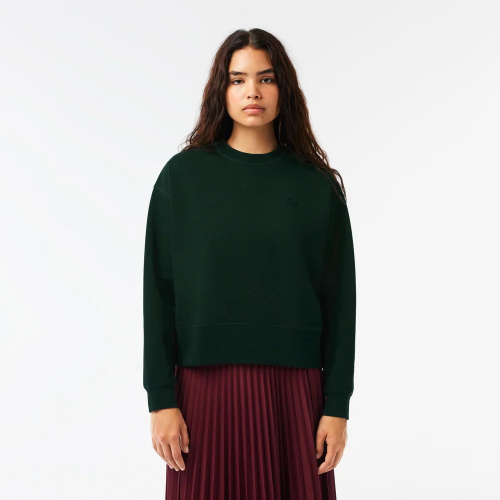 Áo Nỉ Lacoste Nữ Oversize Hai Mặt