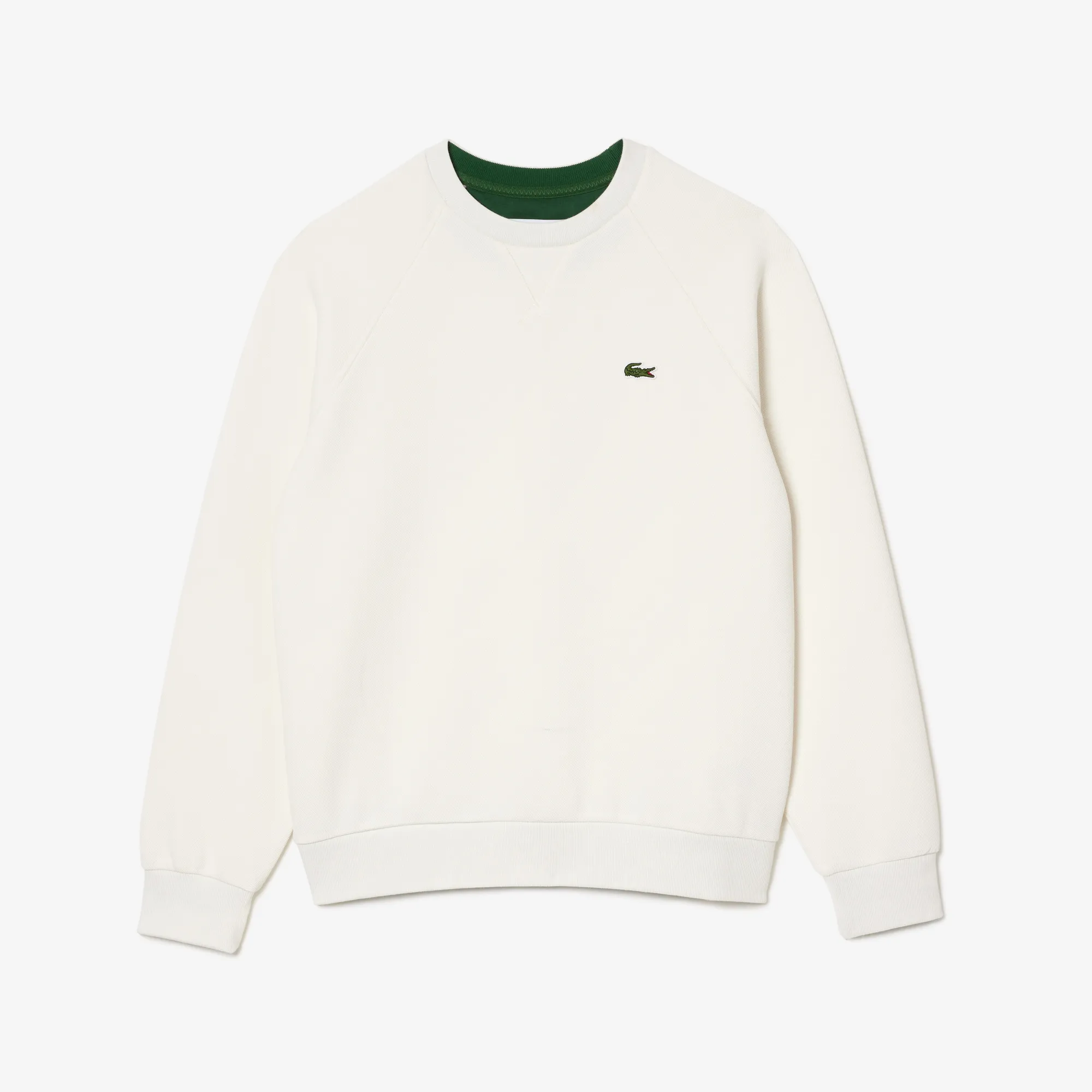 Áo Nỉ Lacoste Nữ Cổ Tròn Chất Liệu Cotton Blend - Trắng • 70V