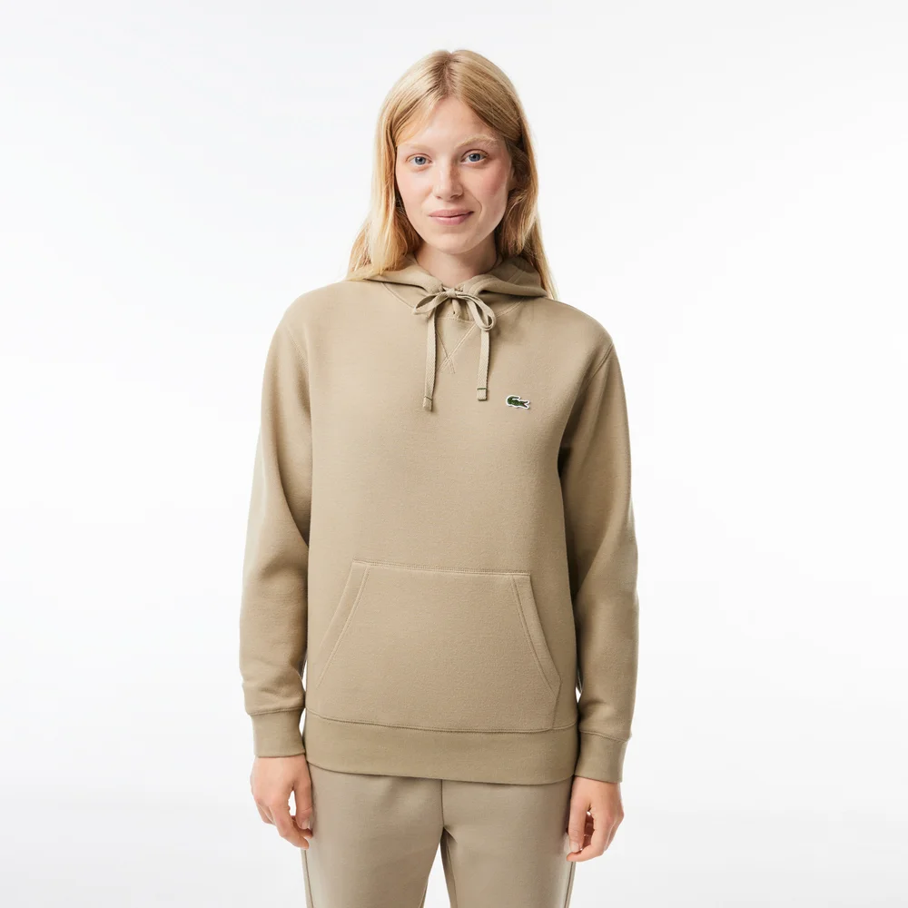 Áo Hoodie Lacoste Nữ Dáng Rộng Chất Liệu Cotton Blend - Be • CB8