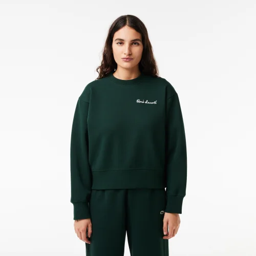 Áo Nỉ Lacoste Nữ Cổ Tròn Chất Liệu Cotton Blend