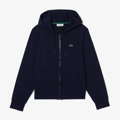 Women’s Lacoste Hooded Organic Fleece Zippered Jogger Sweatshirt