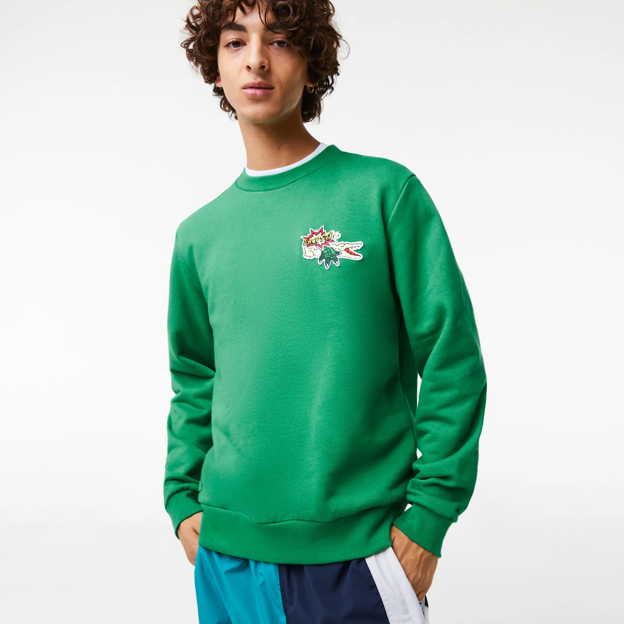 Men’s Lacoste Holiday Badge Organic Cotton Sweatshirt