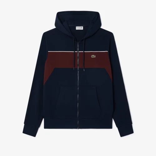 High Neck Zip Up Print Sweatshirt