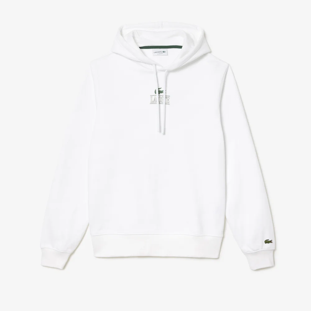 Lacoste Print Jogger Hoodie - White • 001