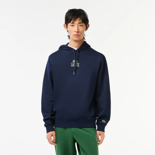 Áo Hoodie Lacoste Nam Họa Tiết In - Xanh Navy • 166