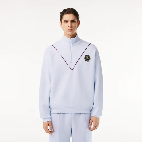 Áo Sơ Mi Lacoste Nữ Oversize Tay Ngắn Chất Liệu Cotton